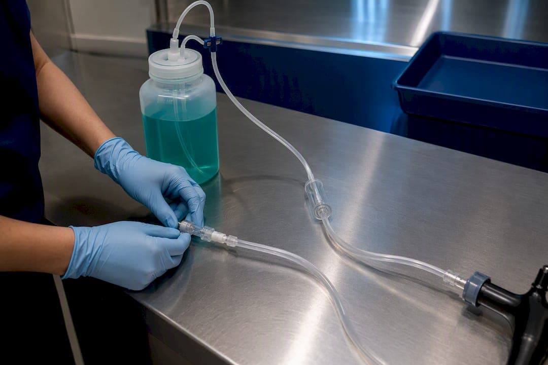 Six Parts That Stop Backflow in Endoscopy Irrigation for Vets & Techs