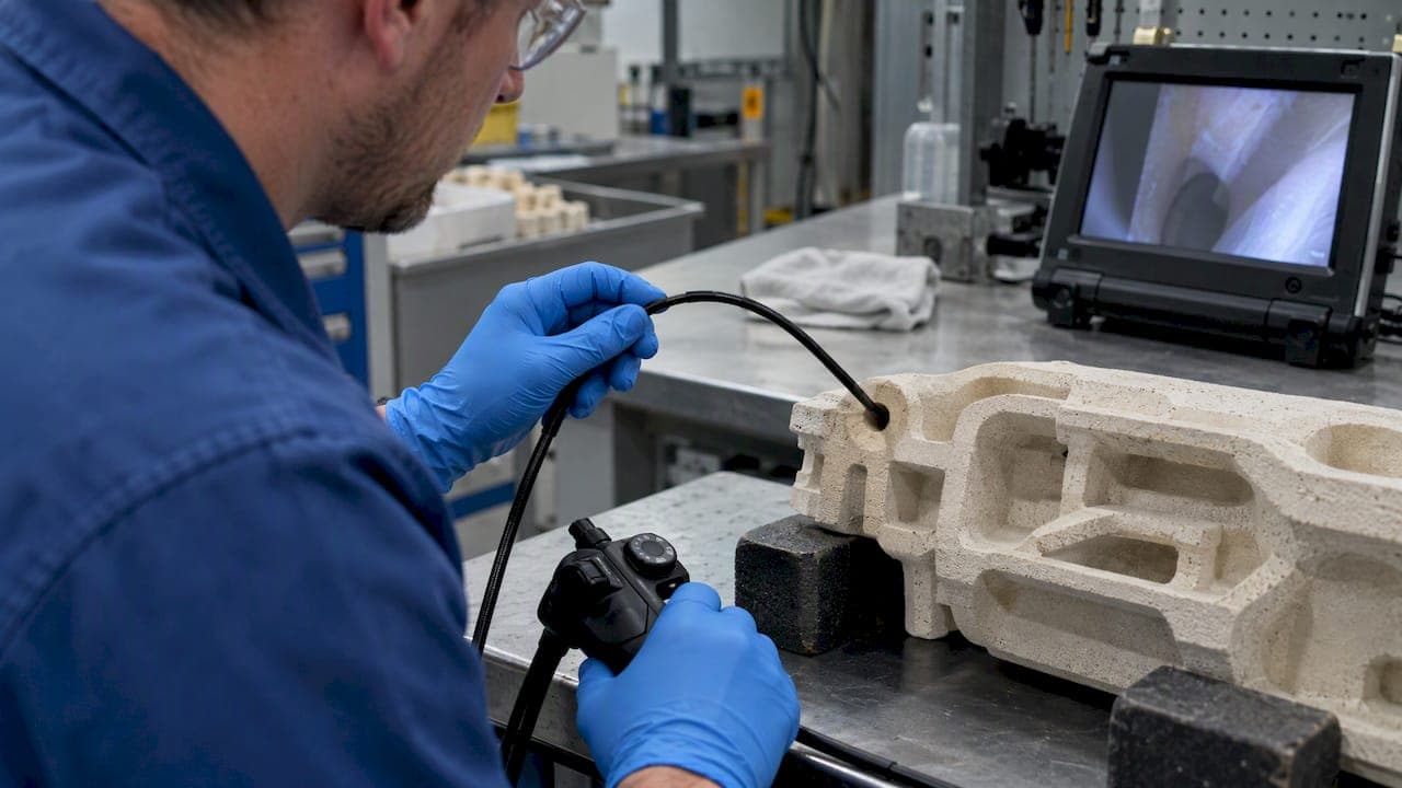 Borescope Steps to Avoid CT on Ceramic Cores (ASTM A997)