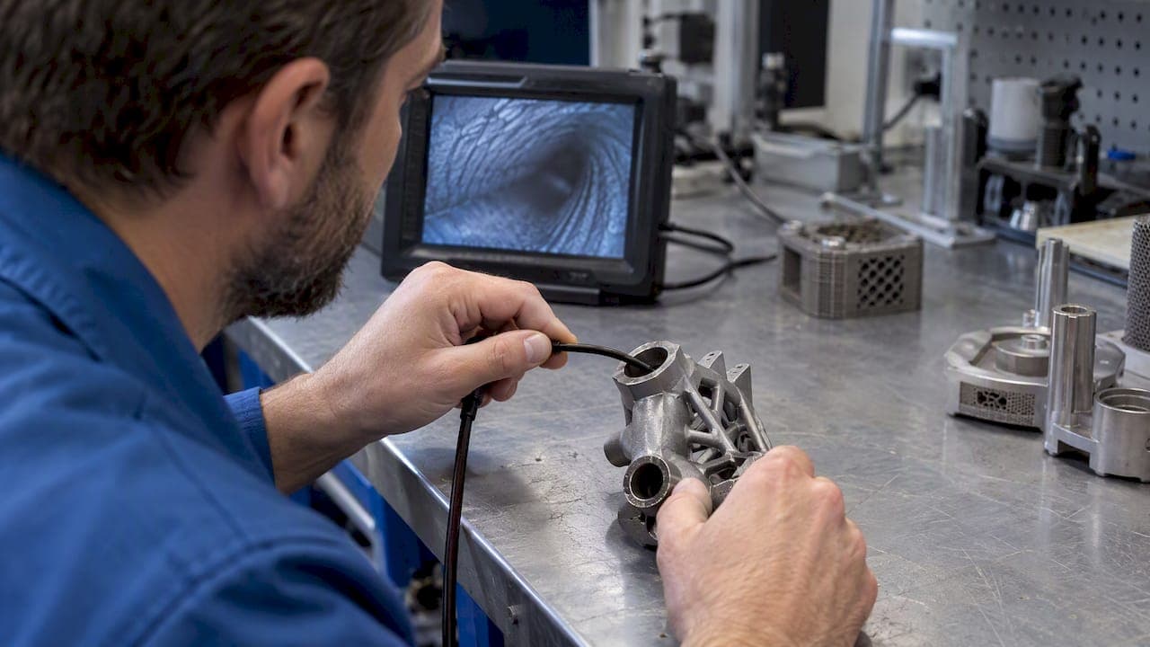 Technicians: Borescope First for 3D Printed Channels Under 3 mm
